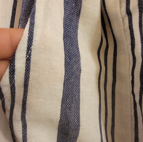 PARADISE USA draw string elastic waist striped Boho  pants. - Picture 4 of 12